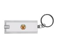 Azeeda 'Border Terrier Floral Wreath' LED Torch Keyring - Compact Pocket Flashlight with Keychain - Handy Mini Light for Bags and Keys (KT00046942)