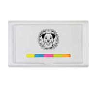 Azeeda 'Border Terrier Floral Wreath' Sticky Note Ruler Pad (ST00042682)