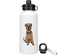 Azeeda 'Border Terrier' Water Bottle - 600ml (WT00039311) | Lightweight Drinks Flask for Work, Sports, Gym, Travel and Outdoors
