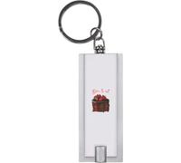 Azeeda 'Born to eat Chocolate Cake ' LED Torch Keyring - Compact Pocket Flashlight with Keychain - Handy Mini Light for Bags and Keys (KT00034705)