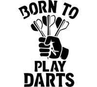 Azeeda 'Born to Play Darts' Reusable Stencil - Durable Decorative Template for Painting and Spraying on Walls, Tiles, Wood, Fabric & Craft Projects - XL (A3) (WS00079779)