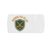 Azeeda 'Born to Play Hockey' Pill Box with Tablet Splitter (PI00037114)
