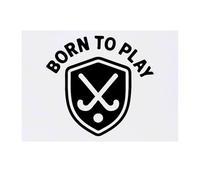 Azeeda 'Born to Play Hockey' Temporary Tattoo - Water Resistant, Skin-Safe, Non-Toxic Transfer (TO00089923)