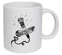 Azeeda 'Born to Sing' Ceramic Mug - 320ml (11oz) (MG00011497) | Coffee / Tea Cup for Home, Office, Hot Drinks and Gifts