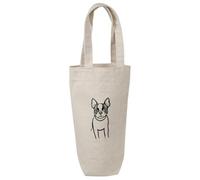 Azeeda 'Boston Terrier' Cotton Wine Bottle Gift/Travel Bag (BL00036264)