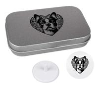 Azeeda 'Boston Terrier Love Heart' Golf Markers Gift Set (GO00083421)