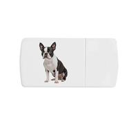 Azeeda 'Boston Terrier' Pill Box with Tablet Splitter (PI00041036)