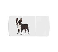 Azeeda 'Boston Terrier' Pill Box with Tablet Splitter (PI00041038)