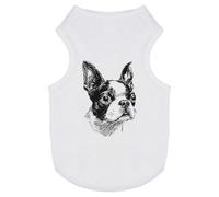 Azeeda 'Boston Terrier Portrait' Pet Dog/Cat T-Shirt, XS (PT00168020)