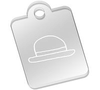 Azeeda 'Bowler Hat' Laser-Engraved Clear Acrylic Keyring/Keychain/Key Fob/Bag Tag (AK00040783)