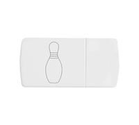 Azeeda 'Bowling Pin Outline' Pill Box with Tablet Splitter (PI00044664)