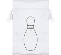 Azeeda 'Bowling Pin Outline' Satin Gift Bag - 15cm (SB00158112)