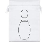 Azeeda 'Bowling Pin Outline' Satin Gift Bag - 20cm (SB00158114)