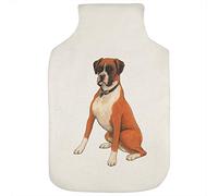 Azeeda 'Boxer Dog' Hot Water Bottle Cover (HW00008001) | Soft Fabric Case for Bedtime, Winter Warmth, Home and Gifts