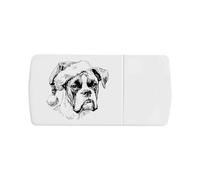 Azeeda 'Boxer Dog Wearing Santa Hat' Pill Box with Tablet Splitter (PI00039398)