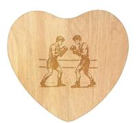 Azeeda 'Boxers Sparring' Heart Chopping Board (WB00101968)