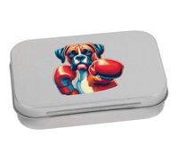 Azeeda 'Boxing Boxer Dog' Storage Tin - 95mm (TT00351001) | Metal Keepsake Box for Stationery, Crafts, Sweets and Small Gifts
