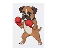 Azeeda 'Boxing Boxer Dog' Temporary Tattoo - A6 (TO00099029)