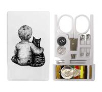 Azeeda 'Boy with Cat' Mini Travel Sewing Kit (SE00048481)