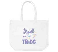 Azeeda 'Bribe Tribe' Shopping Tote Bag - White (BG00094738) | Reusable Shopper for Groceries, Books, Work, School and Travel