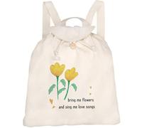 Azeeda 'Bring Me Flowers' Canvas Rucksack/Backpack (RK00044254)