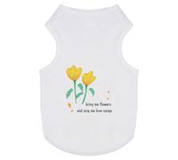 Azeeda 'Bring Me Flowers' Pet Dog/Cat T-Shirt, L (PT00174083)