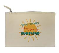 Azeeda 'Bring Your Own Sunshine' Canvas Clutch Bag/Accessory Case (CL00051757)