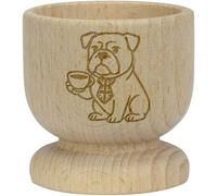 Azeeda 'British Bulldog Tea Time' Wooden Egg Cup (EC00030604)