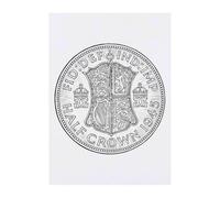 Azeeda 'British Half Crown' Temporary Tattoo - A6 (TO00108005)