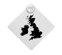 Azeeda 'British Isles Map' Suction Cup Car Window Sign (CG00038680)
