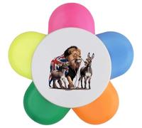 Azeeda 'British Lion Led By Donkeys' Flower Shape Highlighter Pen (HL00047575)