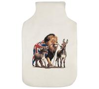 Azeeda 'British Lion Led By Donkeys' Hot Water Bottle Cover (HW00050349)