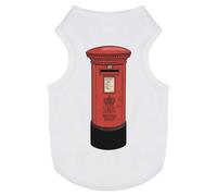 Azeeda 'British Red Pillar Box' Pet T-Shirt - White, M (PT00193814)