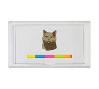 Azeeda 'British Shorthair Cat Portrait' Sticky Note Ruler Pad (ST00044140)