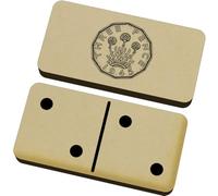 Azeeda 'British Three Pence' Domino Set with Box (DM00060226)