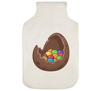 Azeeda 'Broken Chocolate Egg with Sweets' Hot Water Bottle Cover (HW00048182)