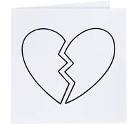 Azeeda 'Broken Heart' Blank Greeting Card (GC00081975)