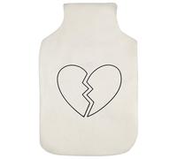 Azeeda 'Broken Heart' Hot Water Bottle Cover (HW00044103)