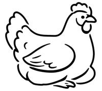 Azeeda 'Brooding Hen' Reusable Stencil - Durable Decorative Template for Painting and Spraying on Walls, Tiles, Wood, Fabric & Craft Projects - L (A4) (WS00062777)