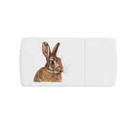 Azeeda 'Brown Bunny Rabbit' Pill Box with Splitter (PI00030675)