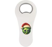Azeeda 'Brussels Sprout Wearing Santa Hat' Bottle Opener Fridge Magnet (BO00098452)