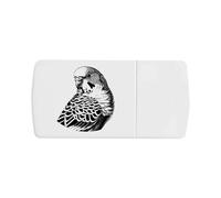 Azeeda 'Budgie Portrait' Pill Box with Tablet Splitter (PI00038430)