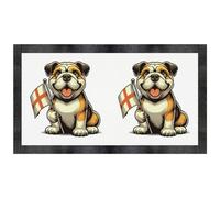 Azeeda 'Bulldog With England Flag' Pet Feeding Mat (PM00037728)