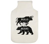 Azeeda 'Bulls & Bears' Hot Water Bottle Cover (HW00051891)