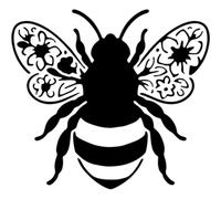 Azeeda 'Bumble Bee Mandala' Reusable Stencil - Durable Decorative Template for Painting and Spraying on Walls, Tiles, Wood, Fabric & Craft Projects - L (A4) (WS00063005)