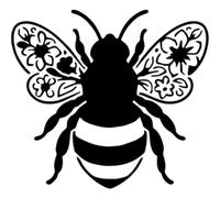 Azeeda 'Bumble Bee Mandala' Reusable Stencil - Durable Decorative Template for Painting and Spraying on Walls, Tiles, Wood, Fabric & Craft Projects - M (A5) (WS00063006)