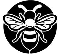 Azeeda 'Bumble Bee Motif' Reusable Stencil - Durable Decorative Template for Painting and Spraying on Walls, Tiles, Wood, Fabric & Craft Projects - S (A6) (WS00070687)