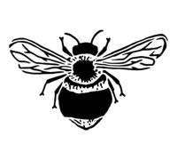 Azeeda 'Bumble Bee' Reusable Stencil - Durable Decorative Template for Painting and Spraying on Walls, Tiles, Wood, Fabric & Craft Projects - S (A6) (WS00064036)