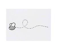 Azeeda 'Bumble Bee' Temporary Tattoo - Cute Flying Insect Dotted Path - Water Resistant, Skin-Safe, Non-Toxic Transfer (TO00025336)