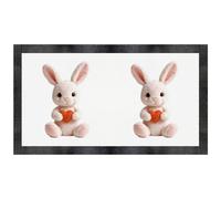 Azeeda 'Bunny Holding Heart' Pet Feeding Mat (PM00036430)
